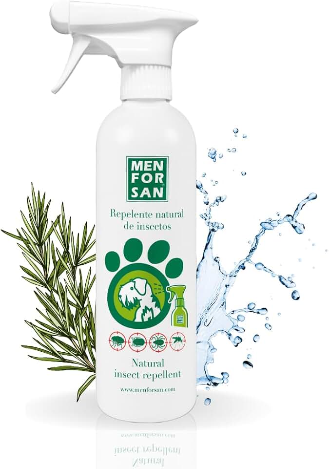 MENFORSAN- Repelente Natural de Insectos con citronela Perros, 500ml