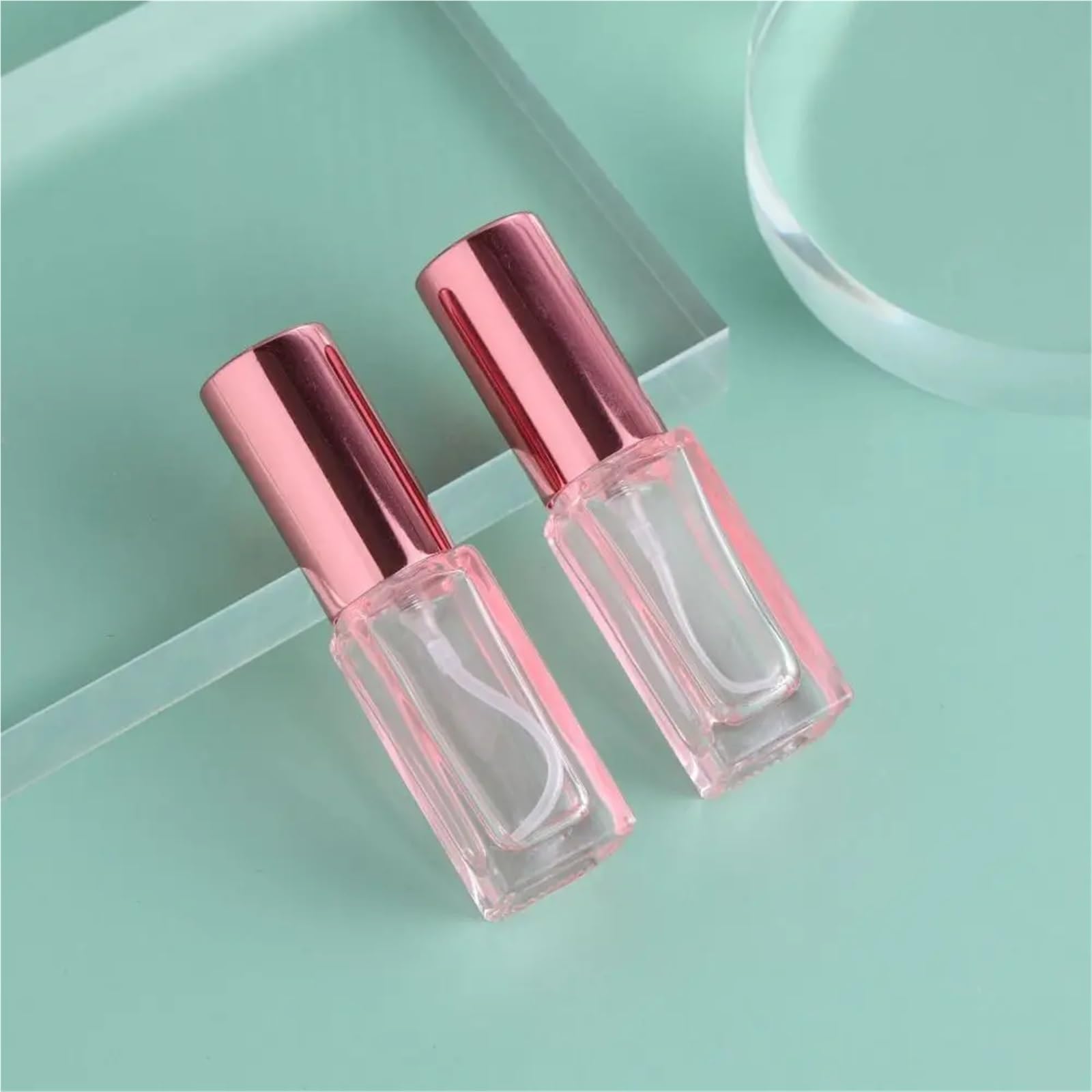 Bottiglia Di Profumo Ricaricabile 3 pezzi flacone spray quadrato colorato portatile 10 ml 20 ml flacone di profumo in vetro a nebbia fine mini flaconi di campione di profumo trasparente da viaggio(Pin