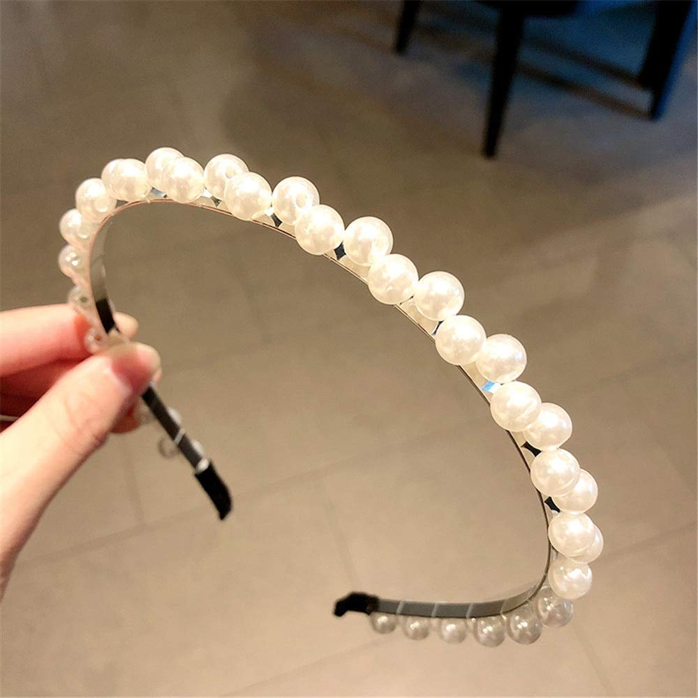 Pałąk Nowe Kobiety Eleganckie Pełne Perły Hairbands Pani Pałąk Obręcze Do Włosów Holder Ornament Nakrycia Głowy Modne Akcesoria Do Włosów Nakrycia Głowy