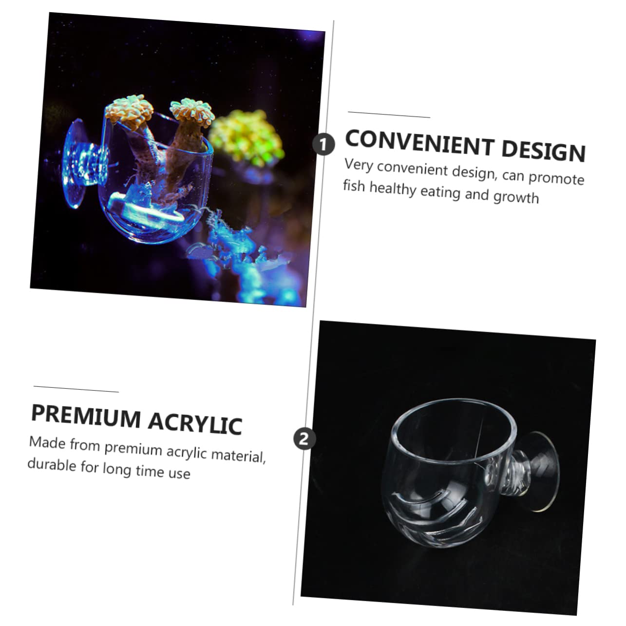 Toddmomy Aquarium Tools 2 Pack Fish Feeder Food Holder for Freshwater Saltwater Tanks Feeder