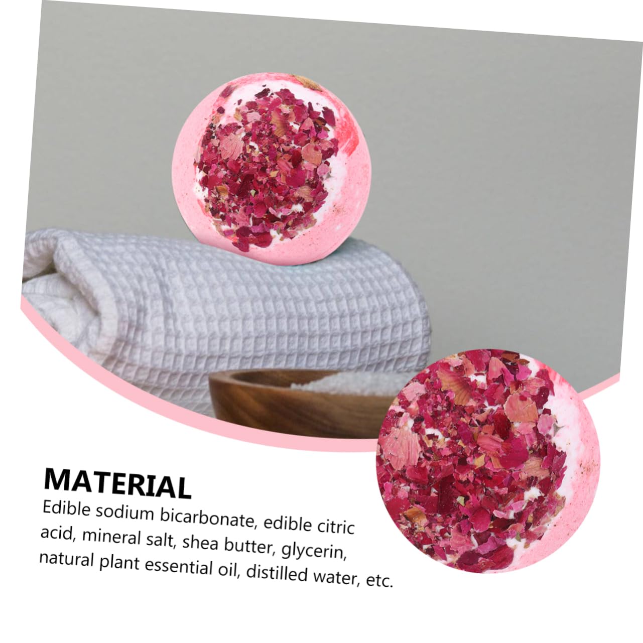 FRCOLOR 4piezas Bomba De Baño De Burbujas Bolas De Minerales Aromáticas Suaviza y La