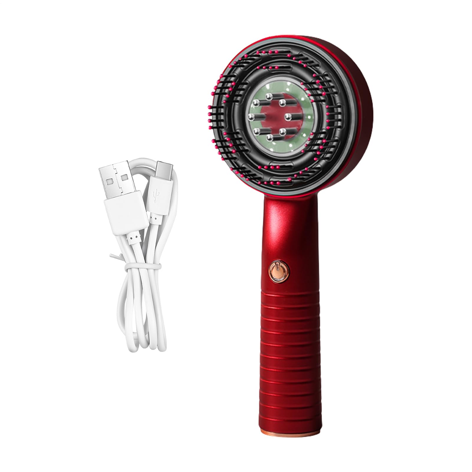 Kopfhaut-Massagegerät - Wiederaufladbares Kopfmassagegerät für Follikel - Wasserdichter Vibrationskamm Damen Körperpflege Schönheit Zuhause Reisen Regeneration