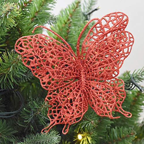 KESYOO 12 peças de enfeite de borboleta criativa para pendurar, ornamentos de árvore de Natal, simul