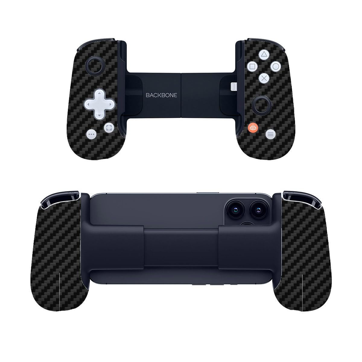 SopiGuard Sticker Skin for Backbone One Controller Full Body Wrap (Carbon Black)
