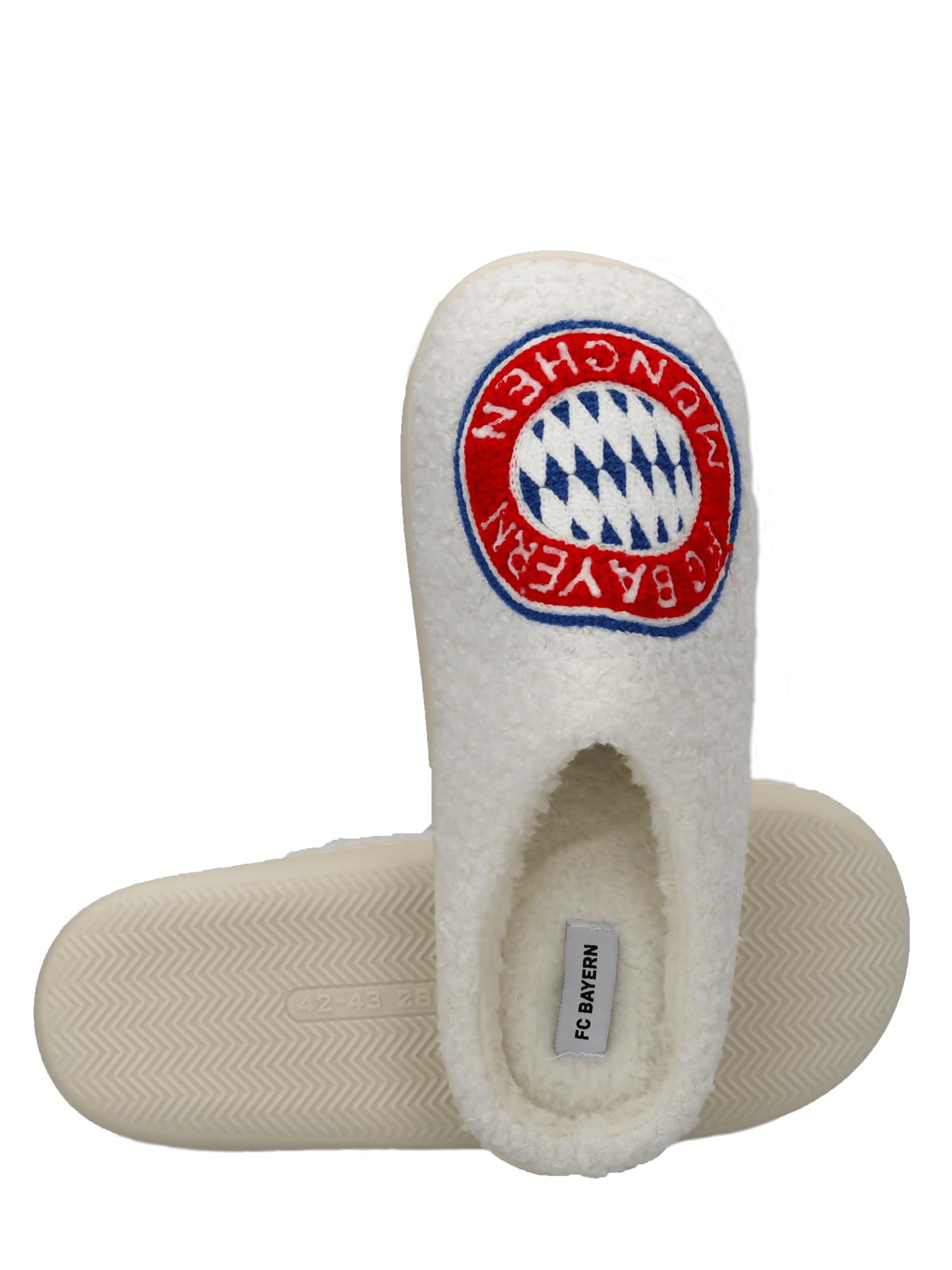 FC Bayern München | Plüschpantoffeln | Unisex | Off white