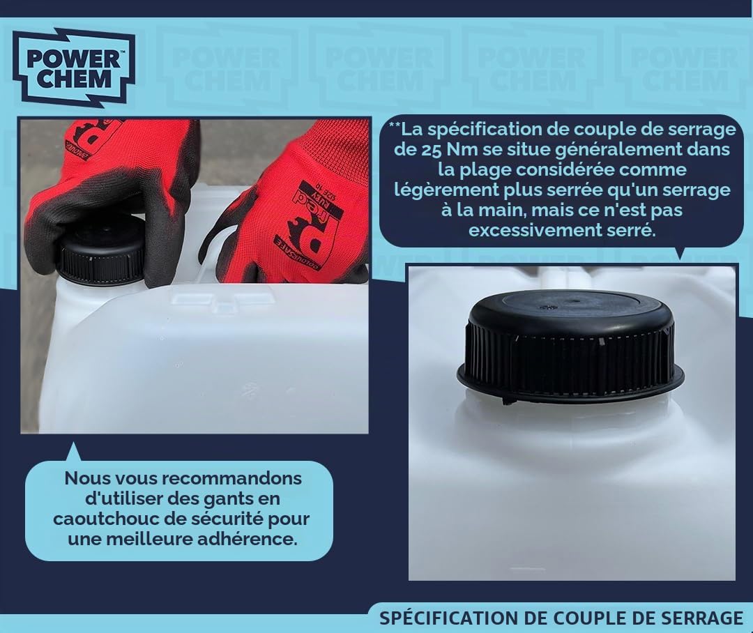 Lot de 2 bidons de 20 l - Approuvés par l'ONU - Avec bouchon inviolable de 61 mm - Parfaits pour le stockage de l'eau et des liquides - Bleu