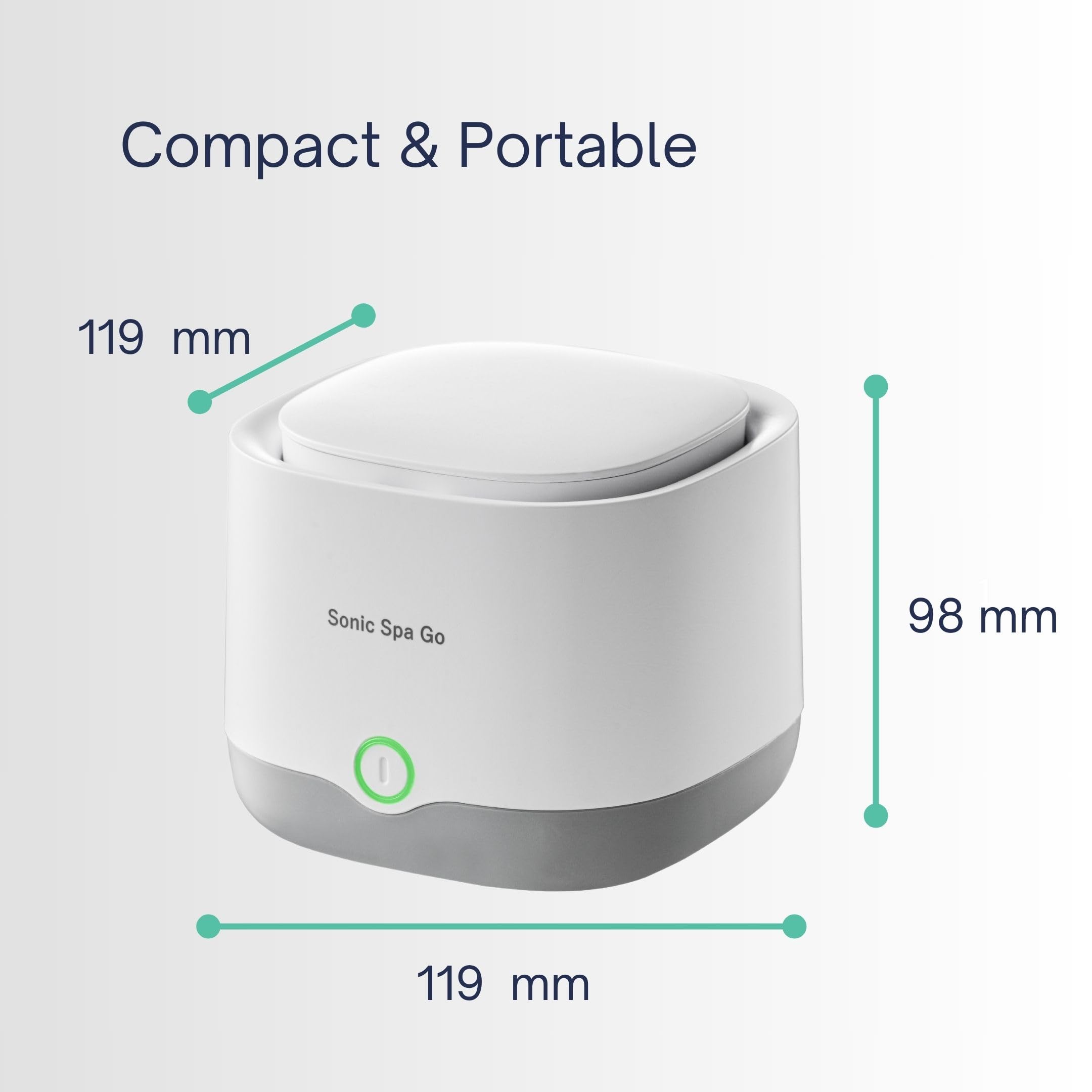 Ultraschall-Aligner, Retainer & Zahnersatzreiniger mit Boostab-Tabletten – kabelloser, tragbarer Reinigungspad für Invisalign, Aligner, Mundschutz & Mundgeräte (weiß)