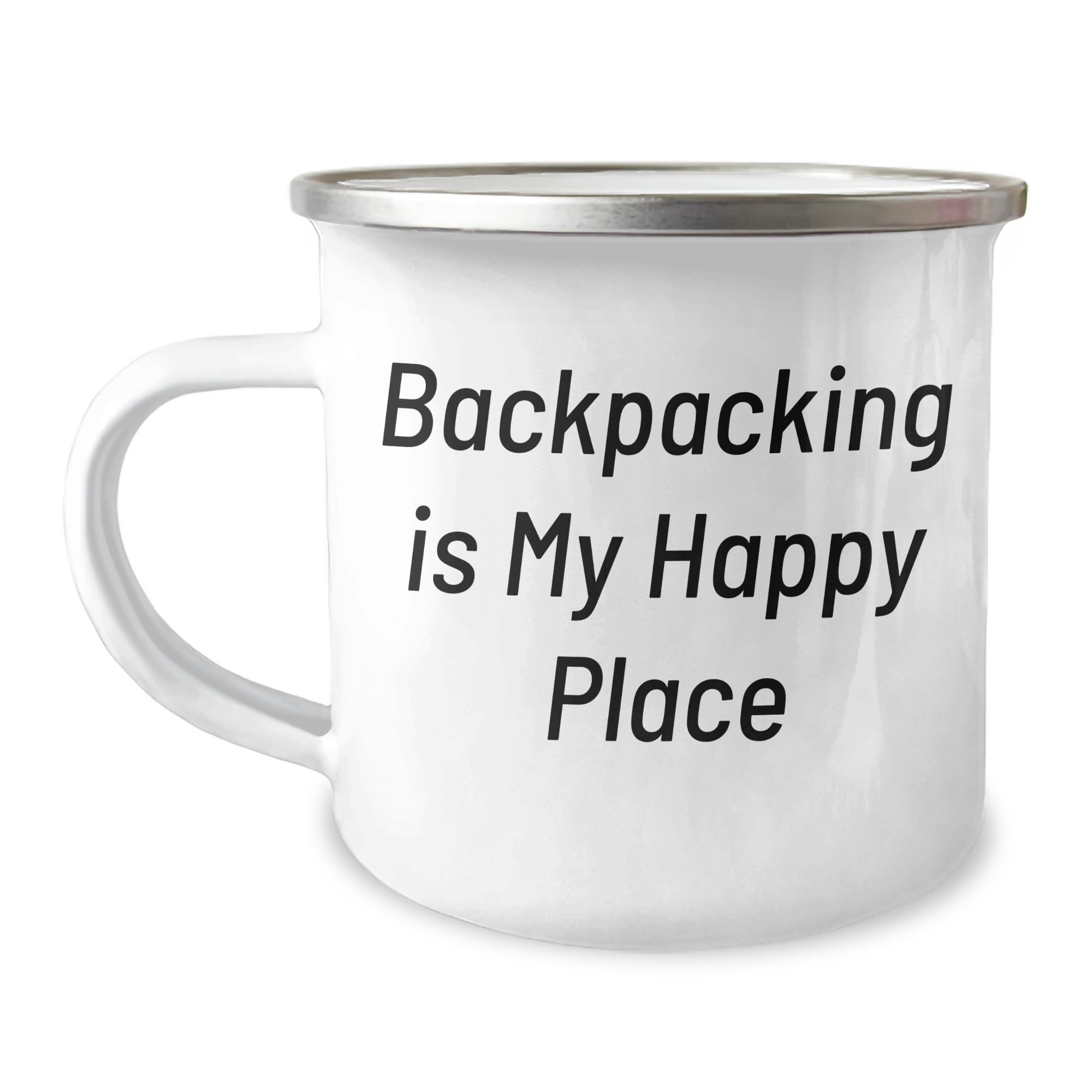 Generic Backpacking Memories Last Forever, Funny Camping Mug for Backpacking Enthusiasts, Gifts for Graduation, Men, Women, Friends, Family, 12oz, White