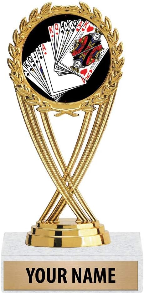 5.5" Gold Cards Trophies, Custom Olympia Cards Trophy Award Prime