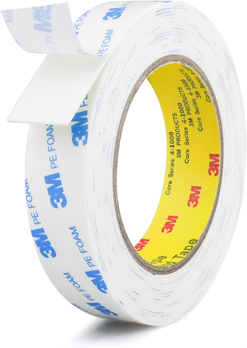 Double Sided Tape 1in x 16.5ft, Mounting Tape Heavy Duty, Removeable PE Foam Tape Strips, Strong Adhesive Tape Waterproof Free Damage for Paint Wall Picture Hanging Poster
