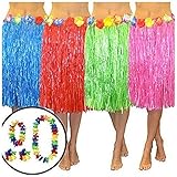 🌺 Festlicher hawaiischer Hula-Grasrock! Sie können sich in diesem hawaiianischen Rock aus Hula-Gras gut kleiden. Egal, ob Sie sich für eine Party verkleiden oder ein hawaiianisches Abendessen veranstalten, Sie werden begeistert sein, wie toll dieser Hula-Rock aussieht.