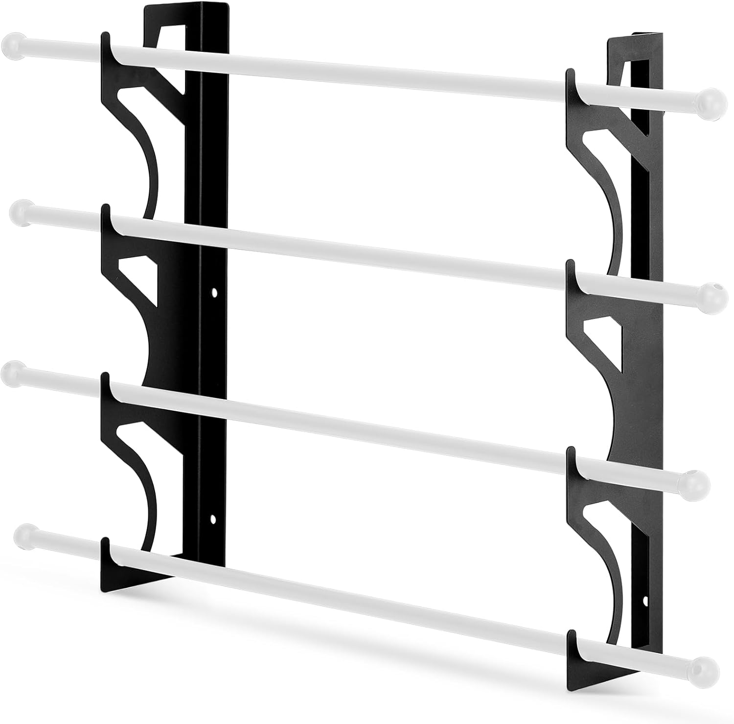 4 Roll Adjustable Storage Rack Vinyl Roll Holder Metal Vinyl Holder Wall Mount for Car Wrap Material Transfer Paper Tape Wallpaper Garage Workshop, Rollers Not Included