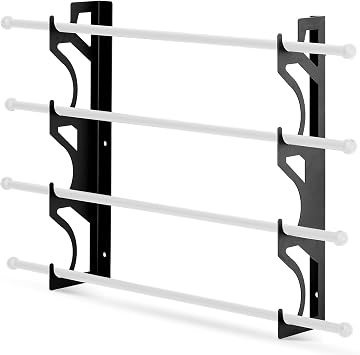 4 Roll Adjustable Storage Rack Vinyl Roll Holder Metal Vinyl Holder Wall Mount for Car Wrap Material Transfer Paper Tape Wallpaper Garage Workshop, Rollers Not Included