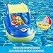 Baby Pool Float with UPF 50+ Canopy Car Shaped Inflatable Baby Swim Float with Sunshade Safty Seat Baby Swimming Float for Infant Toddler Kids for Age of 6-36 Months