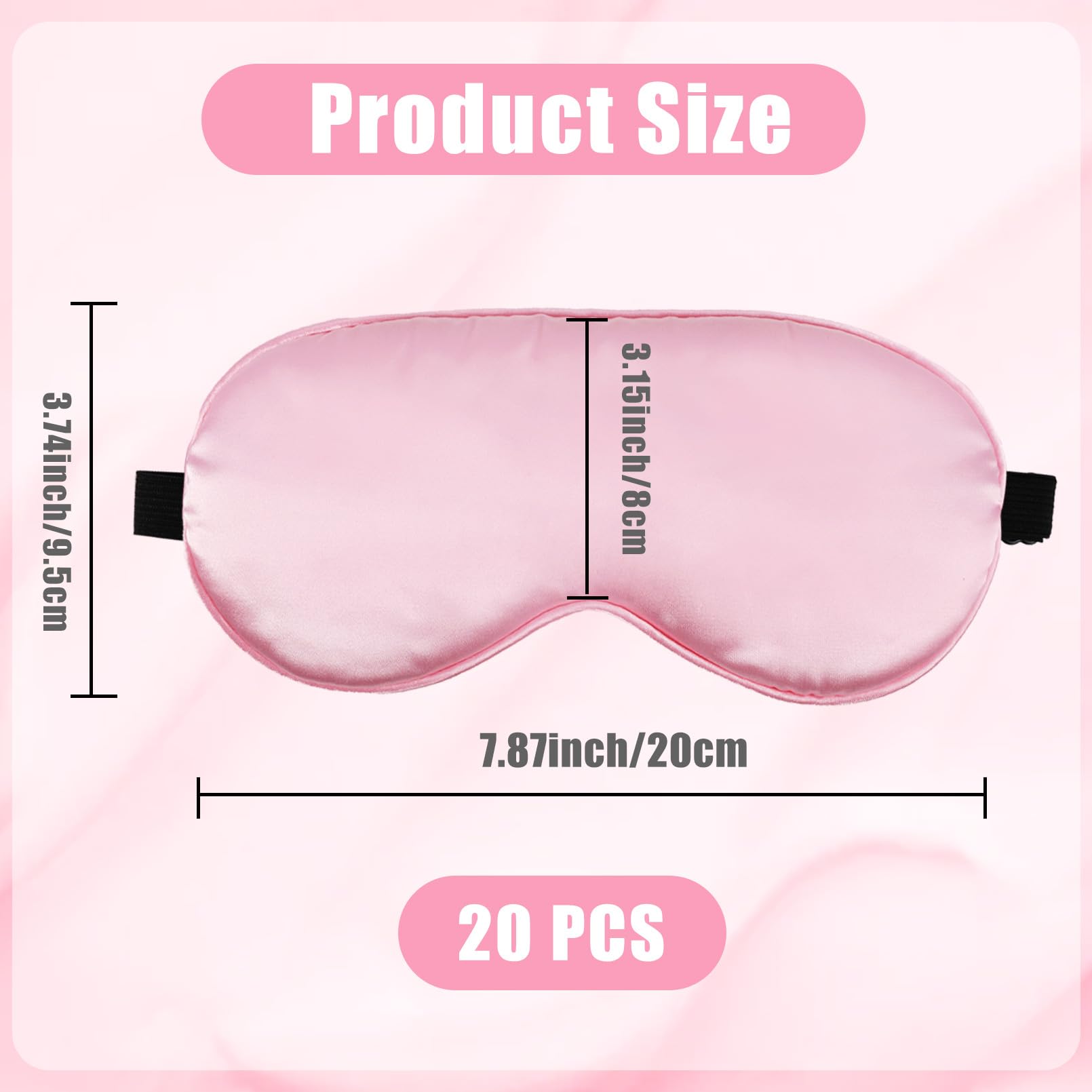 Antifaz de seda para dormir, 20 unidades (multicolor)