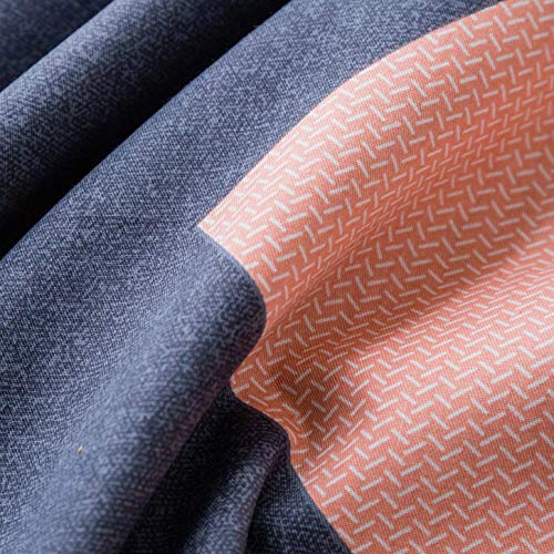 Yuheguoji Blue Geometric Duvet Cover Queen 100% Cotton Coral Chevron Duvet Cover Soft 3 Pieces Set 1 Modern Geometric Print Duvet Cover With Zipper 2 Pillowcases Navy Blue Bedding Breathable Comfy #TOP1