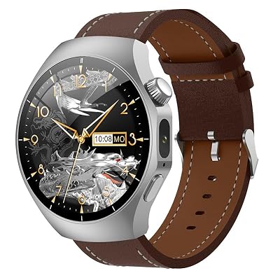 HW8 Smart Watch, 1.46 Inch Display, Bluetooth Calling, Heart Rate Monitor, Pedometer, Sleep Tracking, Sports Fitness Tracker (HW8 Silver)