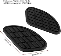 Vista 3 de Rodillera para tanque de combustible de motocicleta, par de almohadillas de goma para motocicleta, protector de almohadilla de tracción de Negro