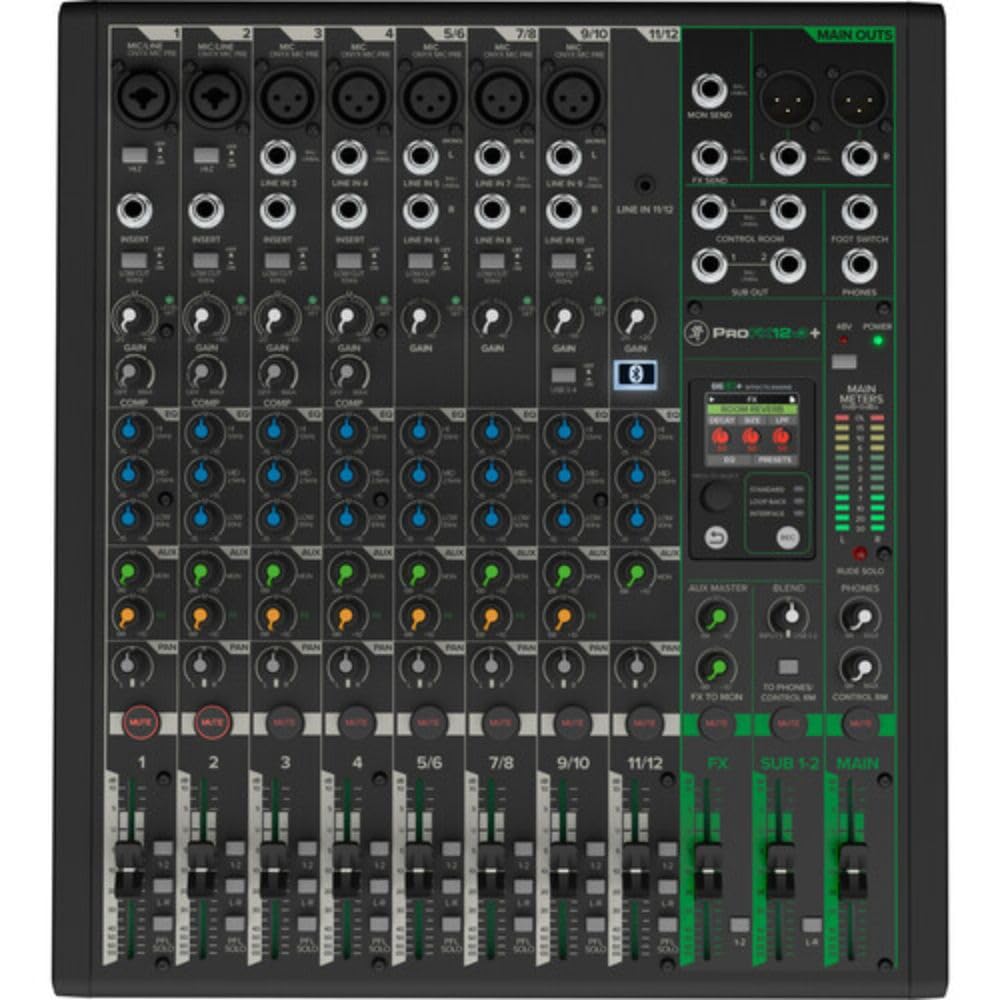 Amazon.co.jp: Mackie ProFX12v3+ 12チャンネルアナログミキサー内蔵FX 