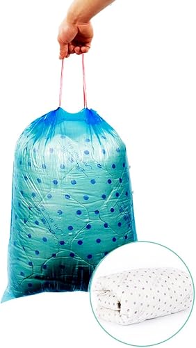 Miniatura 5 de Fiaze - Bolsas de basura con cordón de 13 galones, 200 unidades (azul)