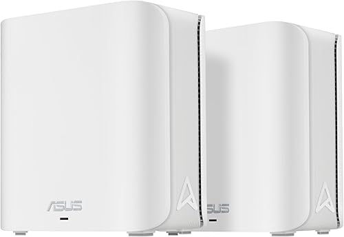 ASUS ZenWiFi BD4 (paquete de 2) de doble banda WiFi 7 Mesh, 3600 Mbps, 4900 pies cuadrados, puertos duales de 2.5G, controles parentales y de