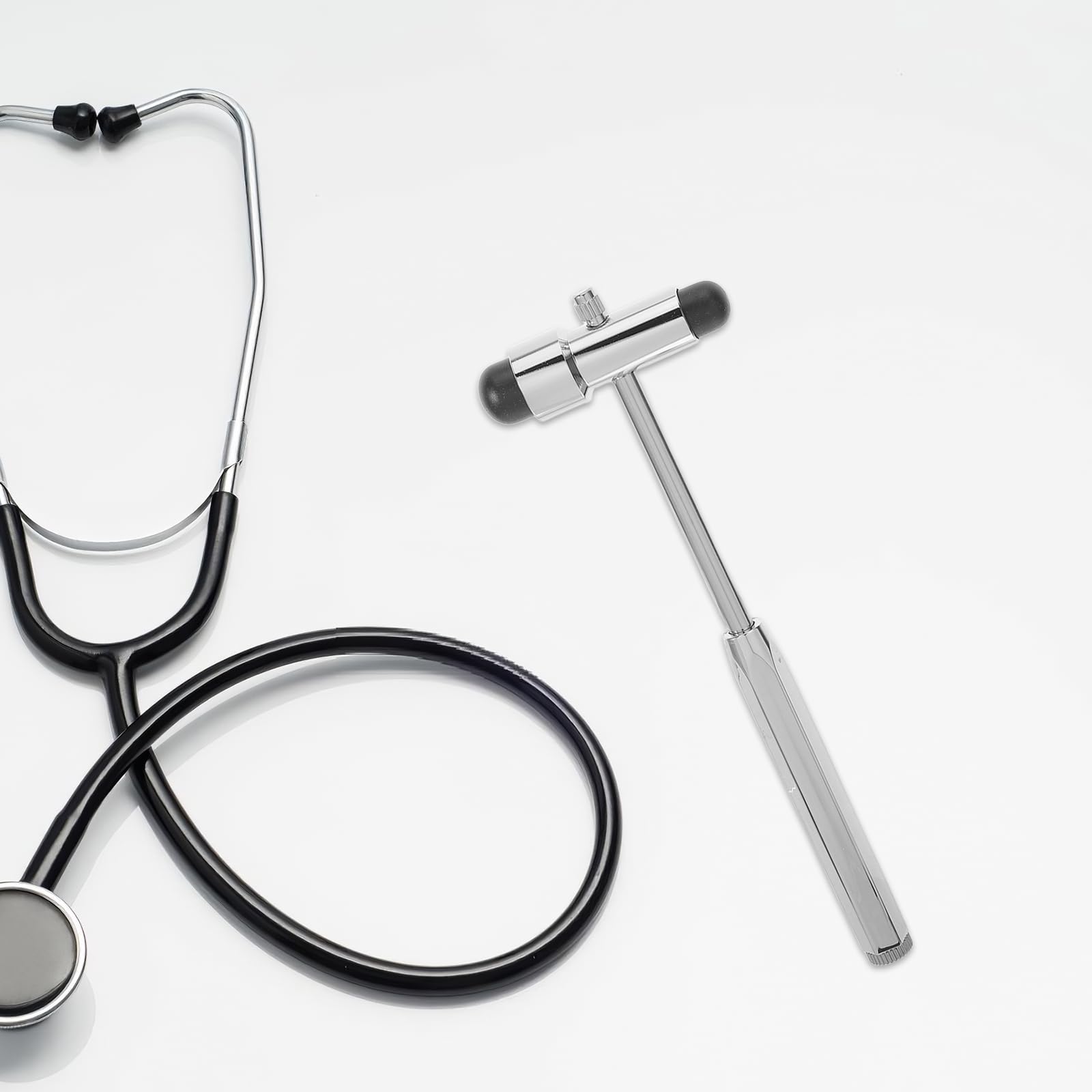 Hohopeti Juego de Martillos Neurológicos Multifuncionales 5 Piezas Negro, Herramienta de Diagnóstico Clínico Portátil para Estudiantes de Medicina y Profesionales, Equipo Médico