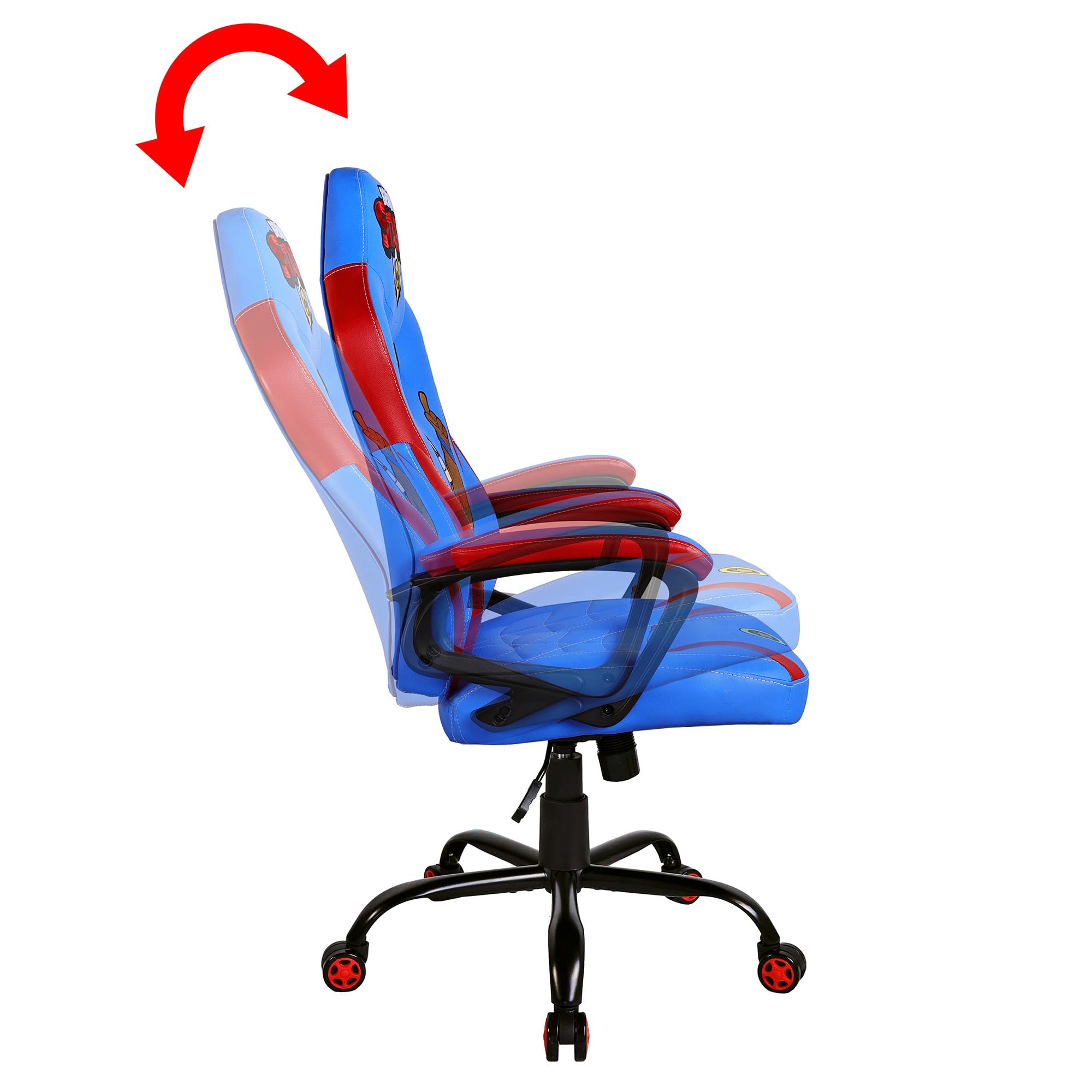 SUBSONIC - Sedia da Gioco Brawl Stars El Primo per Bambini e Ragazzi - Poltrona da Ufficio Ergonomica con Dchiuma ad Alta Densità, Meccanismo Basculante e Comodi Braccioli - Altezza Regolabile - Blu