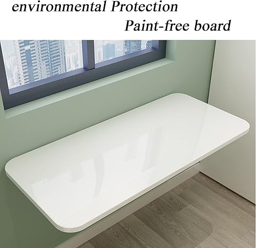 Miniatura 5 de LEOSXA Mesa plegable para montar en la pared, mesa de comedor plegable de madera, mesa de hojas de caída, escritorio compacto para computadora, mesa
