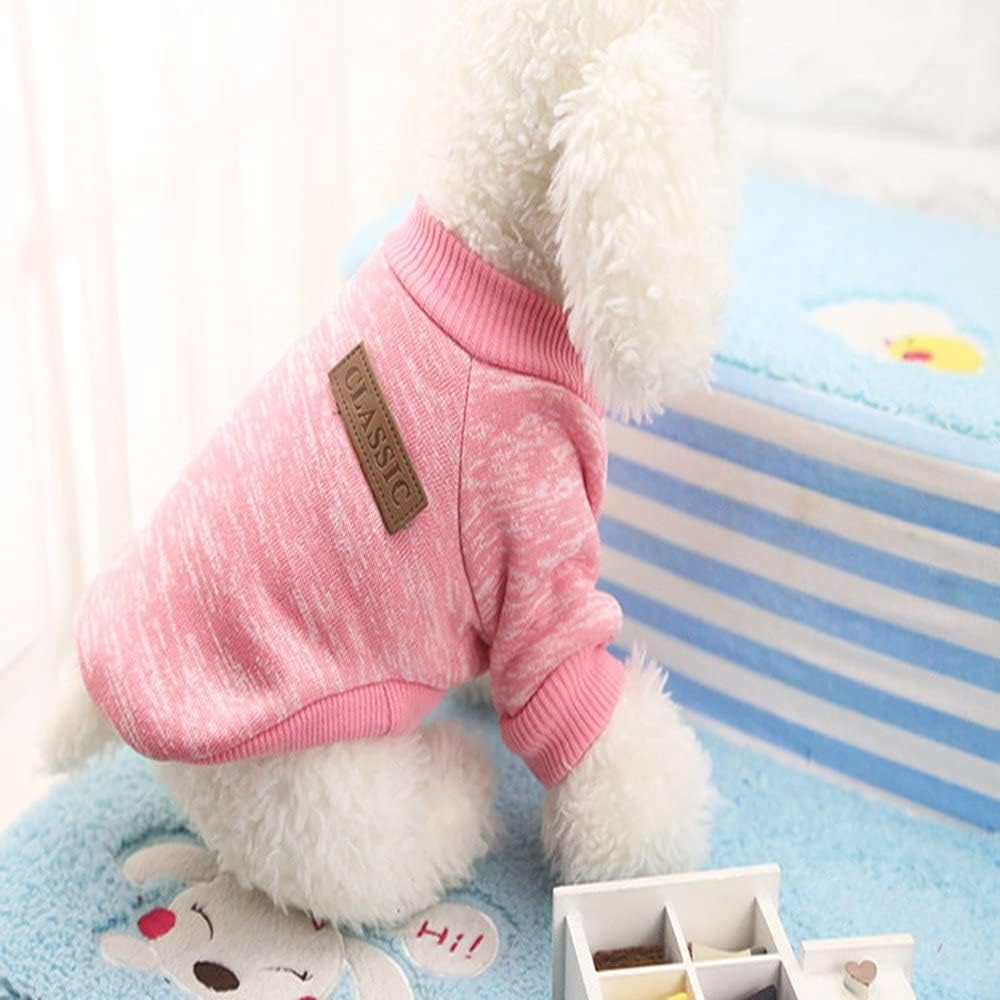 Idepet Pet Dog Classic Sweater, Fleece Coat for Small,Medium Dog,Warm Pet Dog Cat Clothes,Soft Puppy Customes 2 Color (XL, Pink) - Image 5
