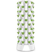 Hydroponics Tower Growing System, Freestanding Vertical Aeroponic Garden for Herbs and Vegetables, Includes Hydration Pump and Accessories