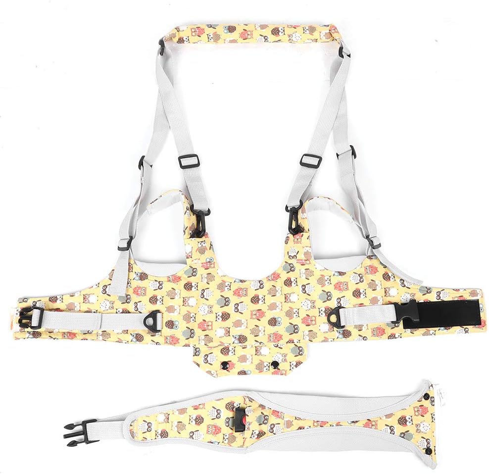 Baby Walking Harness Baby Walker Harness Toddler Learning Walking Assist Beltlight Yellow (Light Yellow-Owl Print)