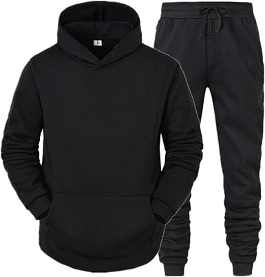 Amazon.com: Conjunto de 2 piezas de chándal deportivo con capucha para  hombre, informal, cómodo, liso, de manga larga, para correr, correr : Ropa,  Zapatos y Joyería