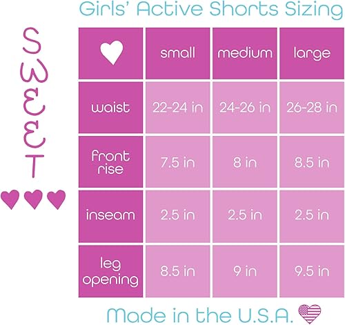 Miniatura 7 de Pantalones cortos activos para niña, paquete de 4 pantalones cortos deportivos de rizo francés para gimnasio (7-16)