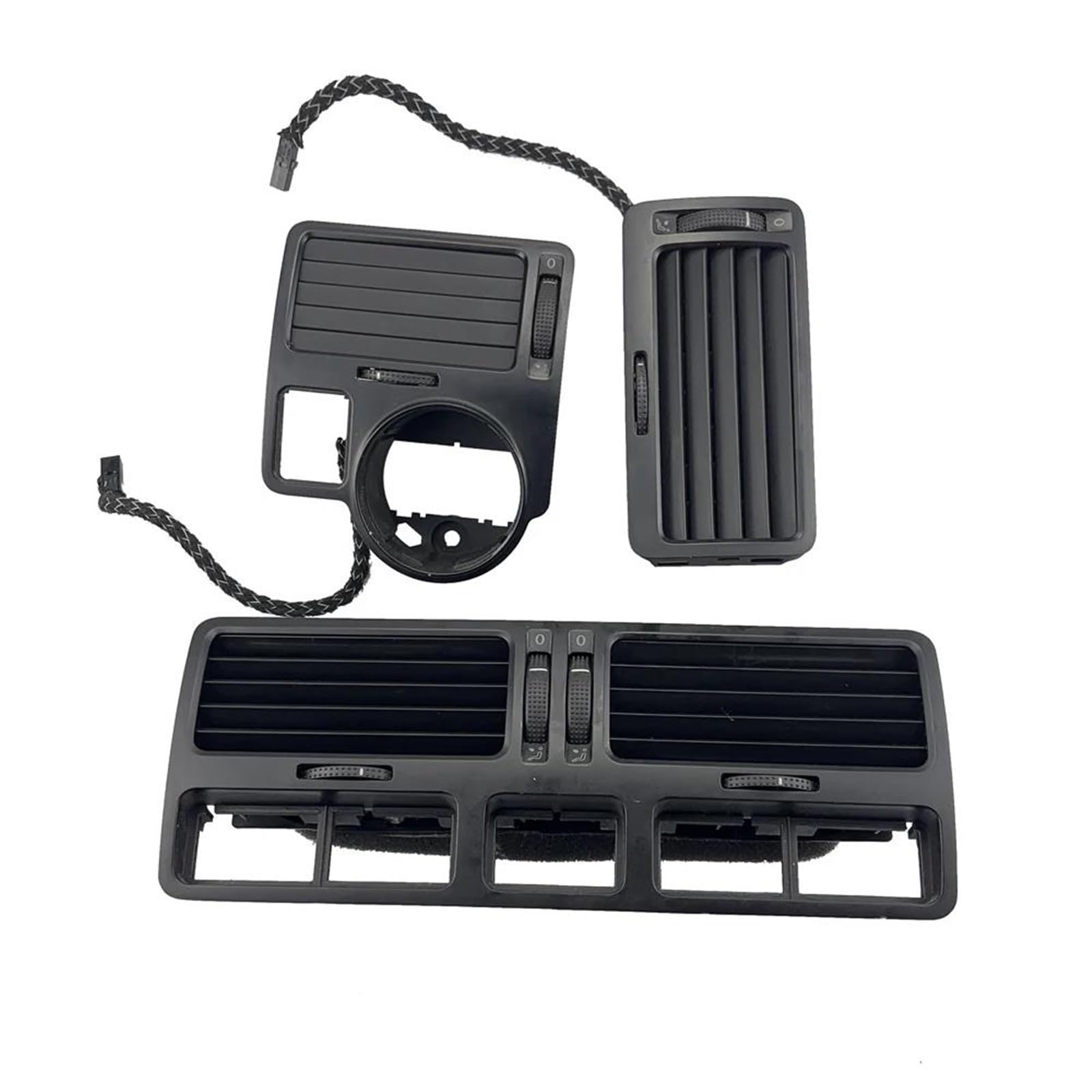 Air Vent Panel for Car Instrument Air Outlet Central Air-Conditioning For VW For Golf 4 For Jetta For Bora For MK4 R32 For GTI 1999-2004(3 Pcs Have light)