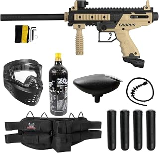 Maddog Tippmann Cronus Basic Silver CO2 Paintball Gun Marker Starter Package - Black/Tan