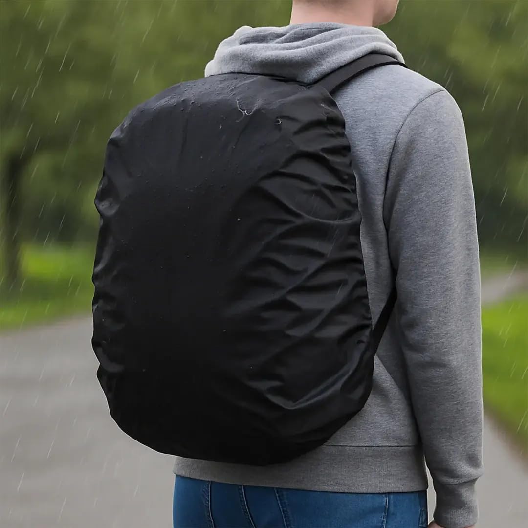 Waterproof Backpack Rain Cover | Elastic Fit 20-40L Backpack Cover | Lightweight Rainproof Dustproof Rucksack Cover for Hiking, Trekking, Cycling, Camping & Travel-image-39