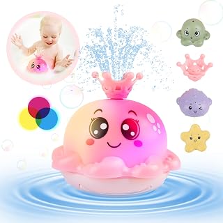AIERRSON Baby Bath Toys Octopus bath toys Light Up Bath Toys Octopus Induction Spray Water Toy for baby bath toys 3 Year Old Boys Girls