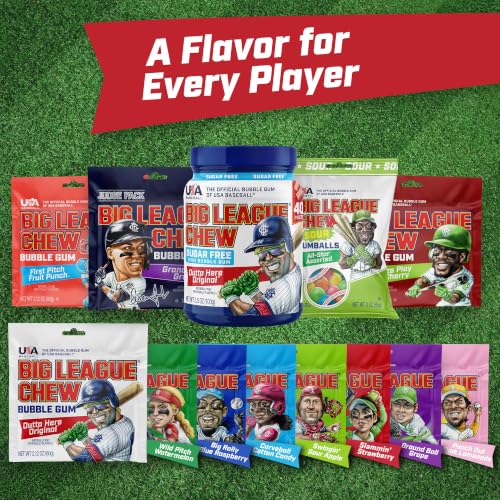 Big League Chew Variety Pack - Chewing Bubble Gum, Pack of 7 Flavors - image 6