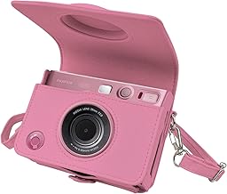 MUZIRI KINOKOO Case for Fuji Instax Mini EVO Instant Camera - Horizontal Style Lychee Texture PU Leather Protective Case - with Adjustable Shoulder Strap