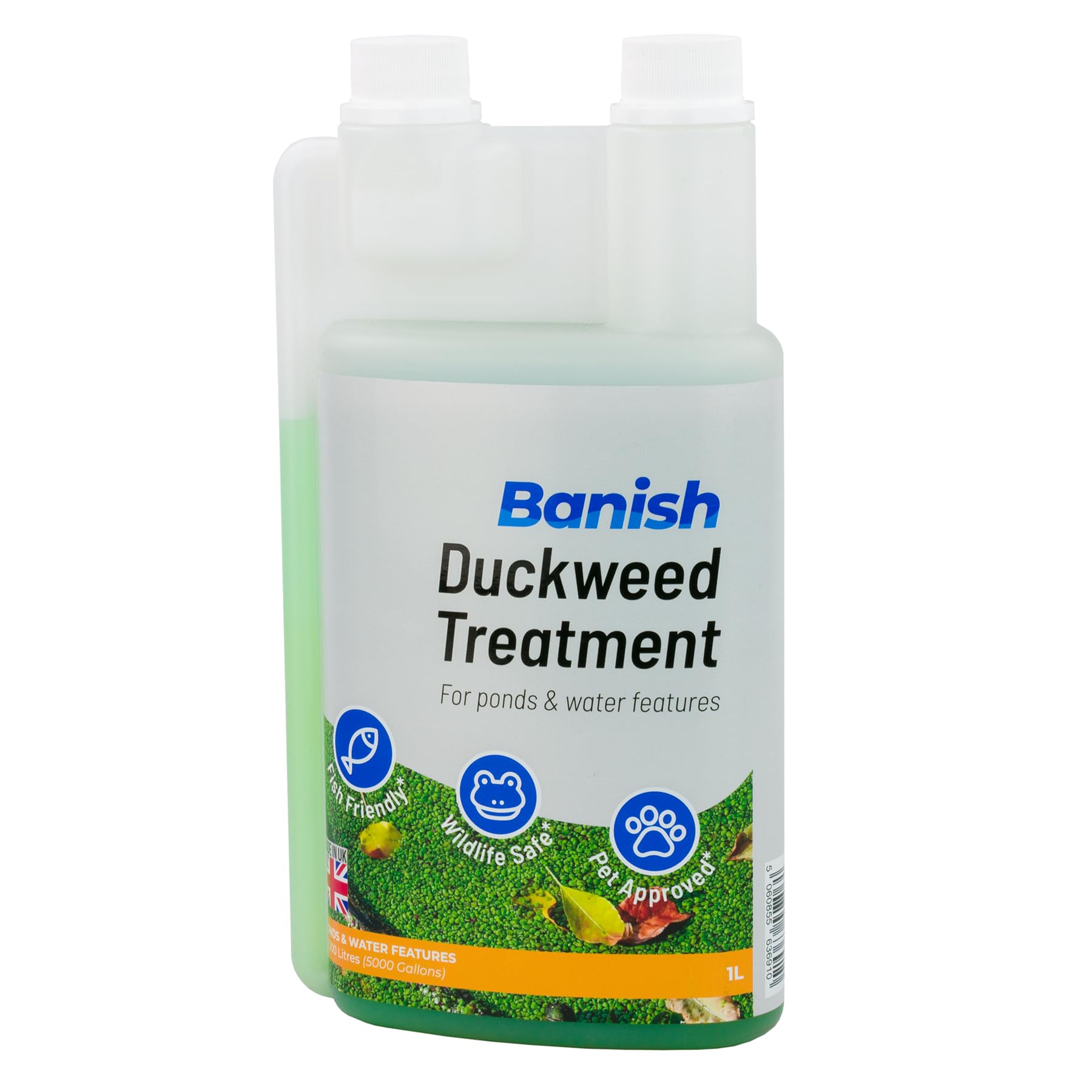 Pisces Banish Duckweed Pond Water Treatment 1000ml Greenwater Algae Remover