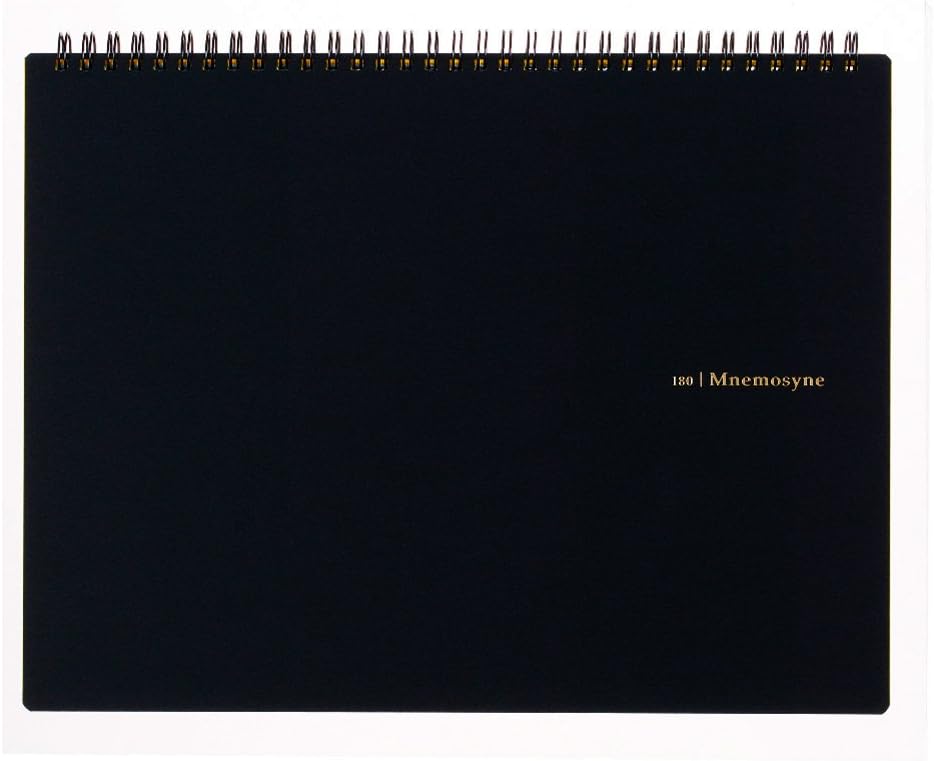 MNEMOSYNE Notebook (A4), 70 Sheets / 140 Pages, 5mm Grid, (N180A), MADE IN JAPAN
