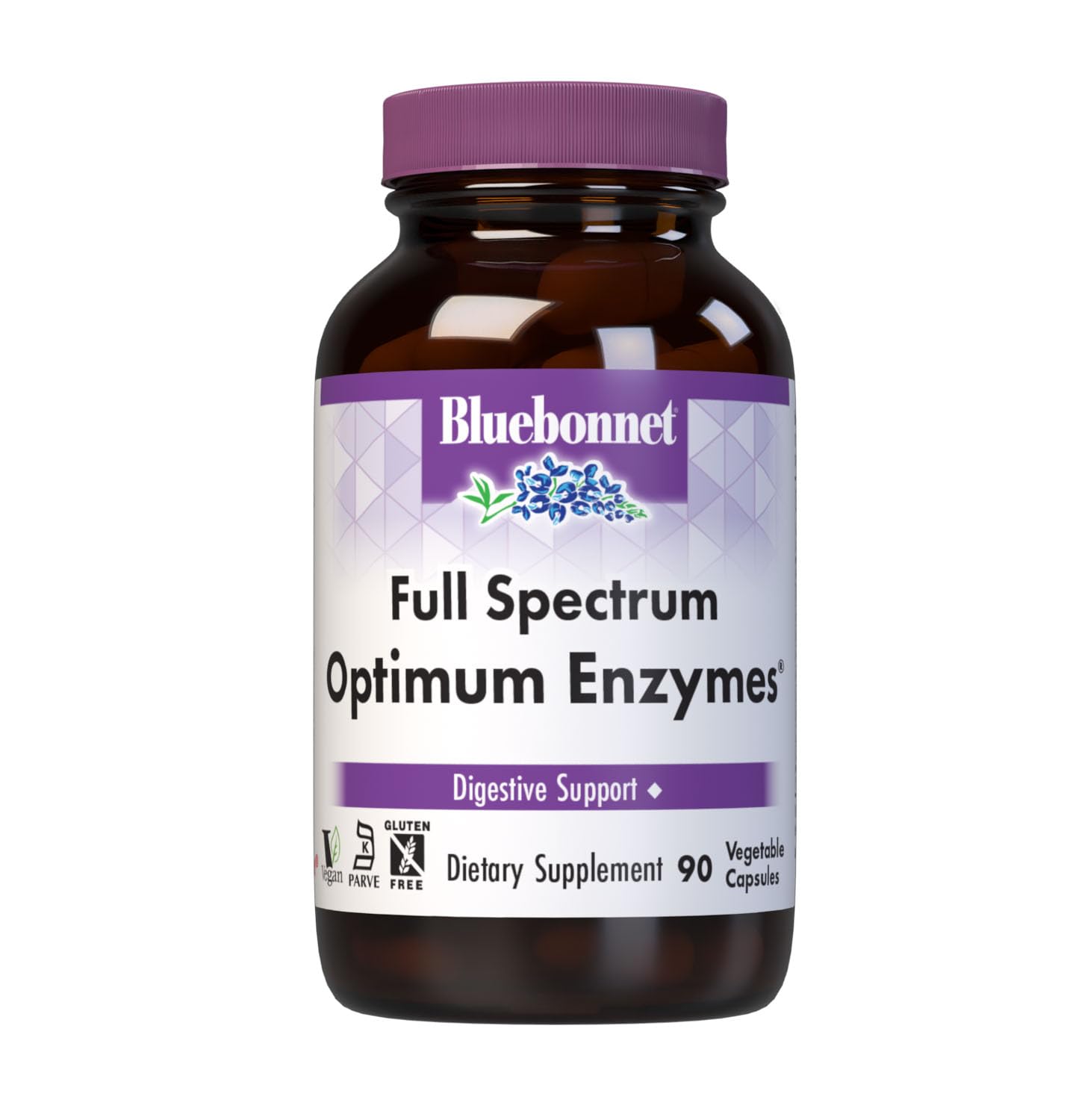 Bluebonnet Full Spectrum Optimum Enzymes Vegetarian Capsules, 90 Count 90 Count (Pack of 1)