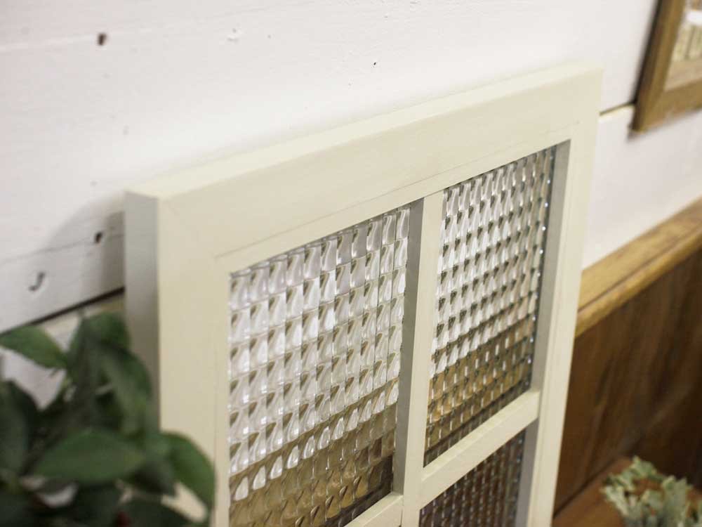 Amazon.co.jp: ガラスフレーム アンティークホワイト 40×2×45cm FIX窓