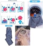 6 Pack Laundry Wash Balls, Dry Clothes Balls Reusable Dryer Balls Fluffy and Anti-Static Anti-entanglement Fabric Softener for Washing Machine (Blue)