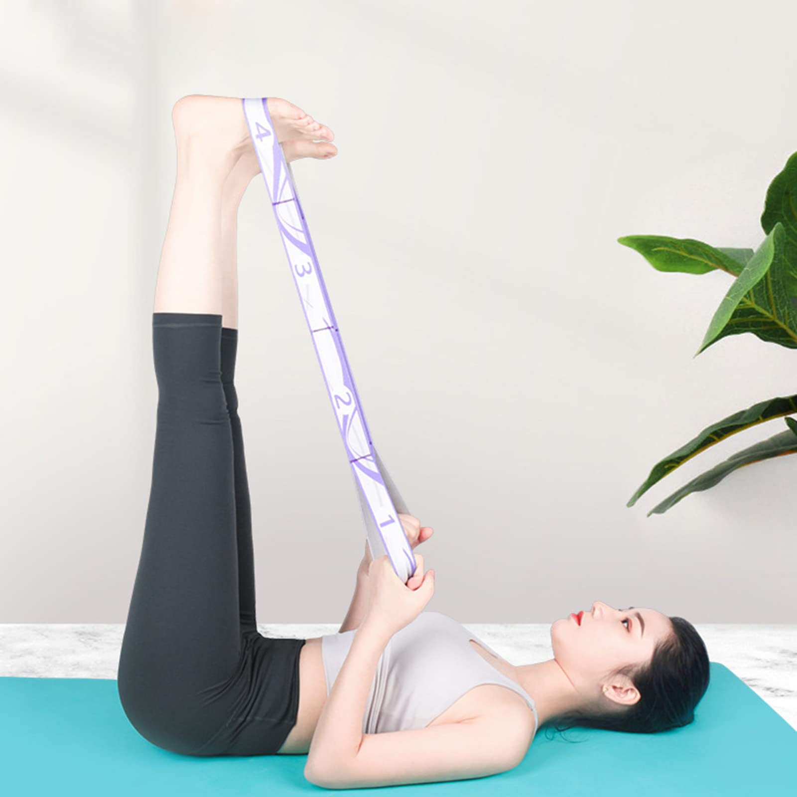 Cinghia per stretching con ancoraggio alla porta, attrezzatura per lo stretching per migliorare la flessibilità delle gambe, per allenarsi a casa ideale per balletto, danza, cheerleading, taekwondo