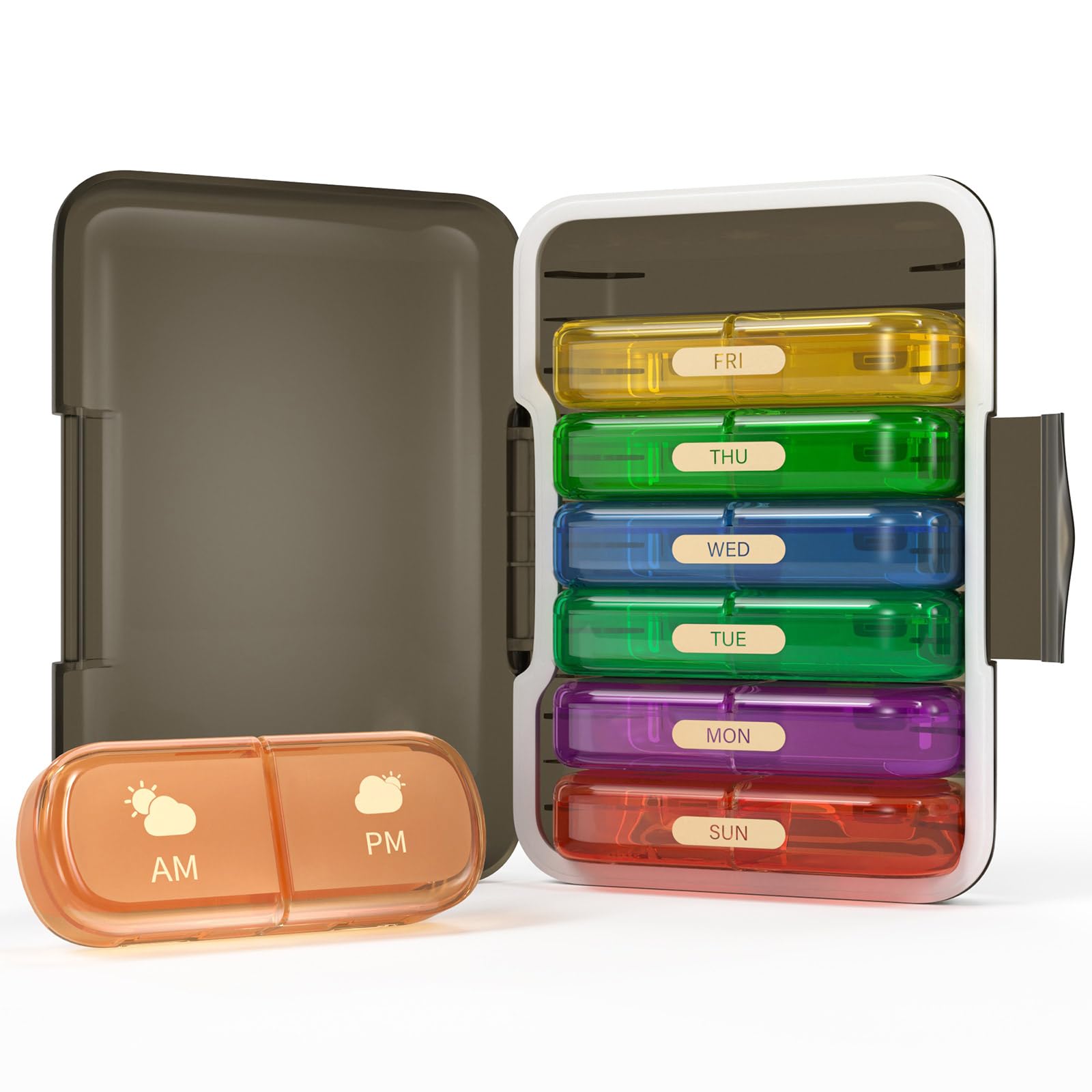 Amazon.com: Codcaw Weekly Pill Organizer 2 Times a Day, 7 Day Pill Box ...