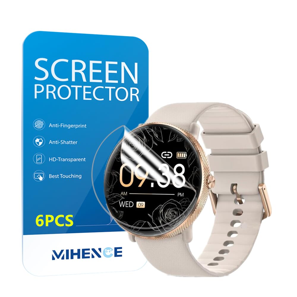 MIHENCE Screen Protector for S61 1.39'' Smart Watch, HD Full Coverage TPU Protective Film Compatible for SWGOTA 1.39
