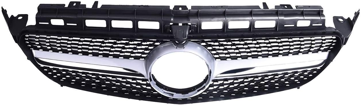 Bapmic 2138880223 Front Silver Diamond Star Grille w/Camera for Mercedes-Benz W213 E200 E250 E300 E400