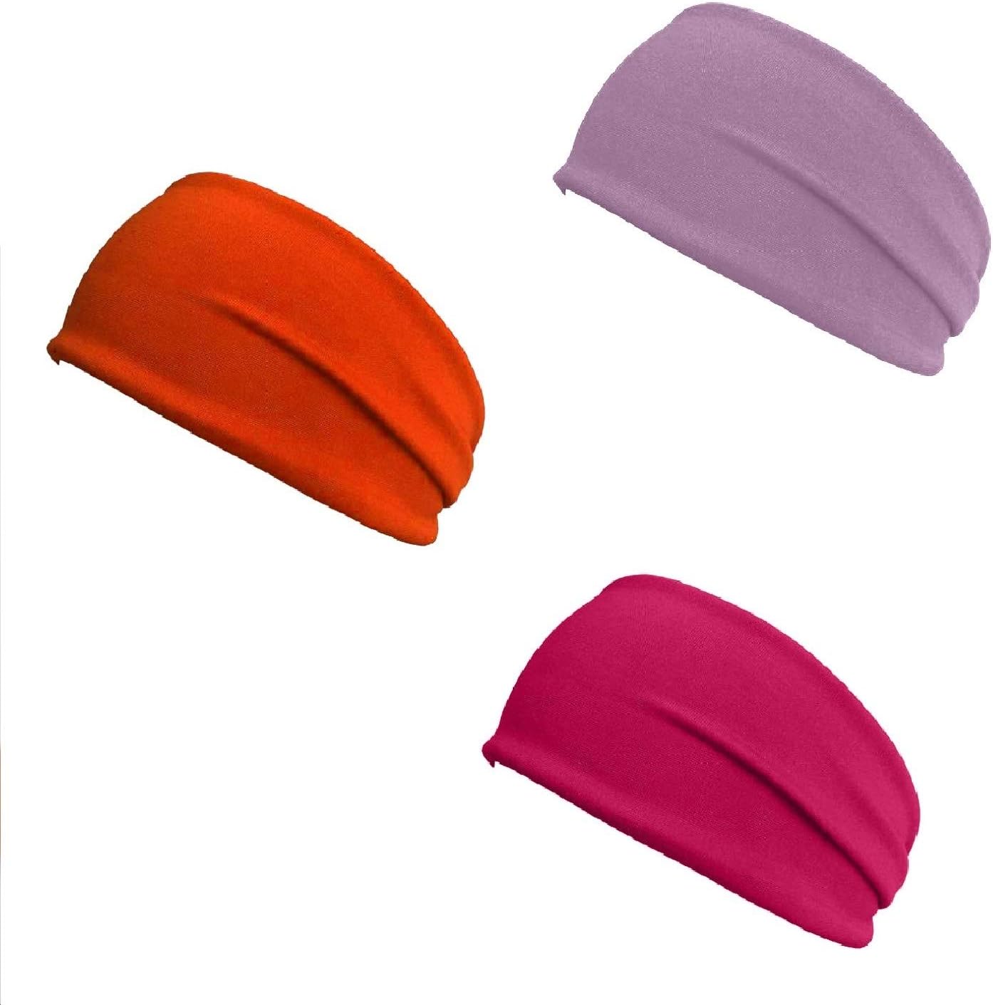 Tengfeng ヘアバンド メンズヘッドバンド 汗吸収 スポーツ 広幅 快適な汗止めバンド 男女兼用 ターバン風ヘアバンド サイクリング 64 以上節約 サッカー 用スポーツヘアバンド ３色組 ランニング ヨガ 速乾