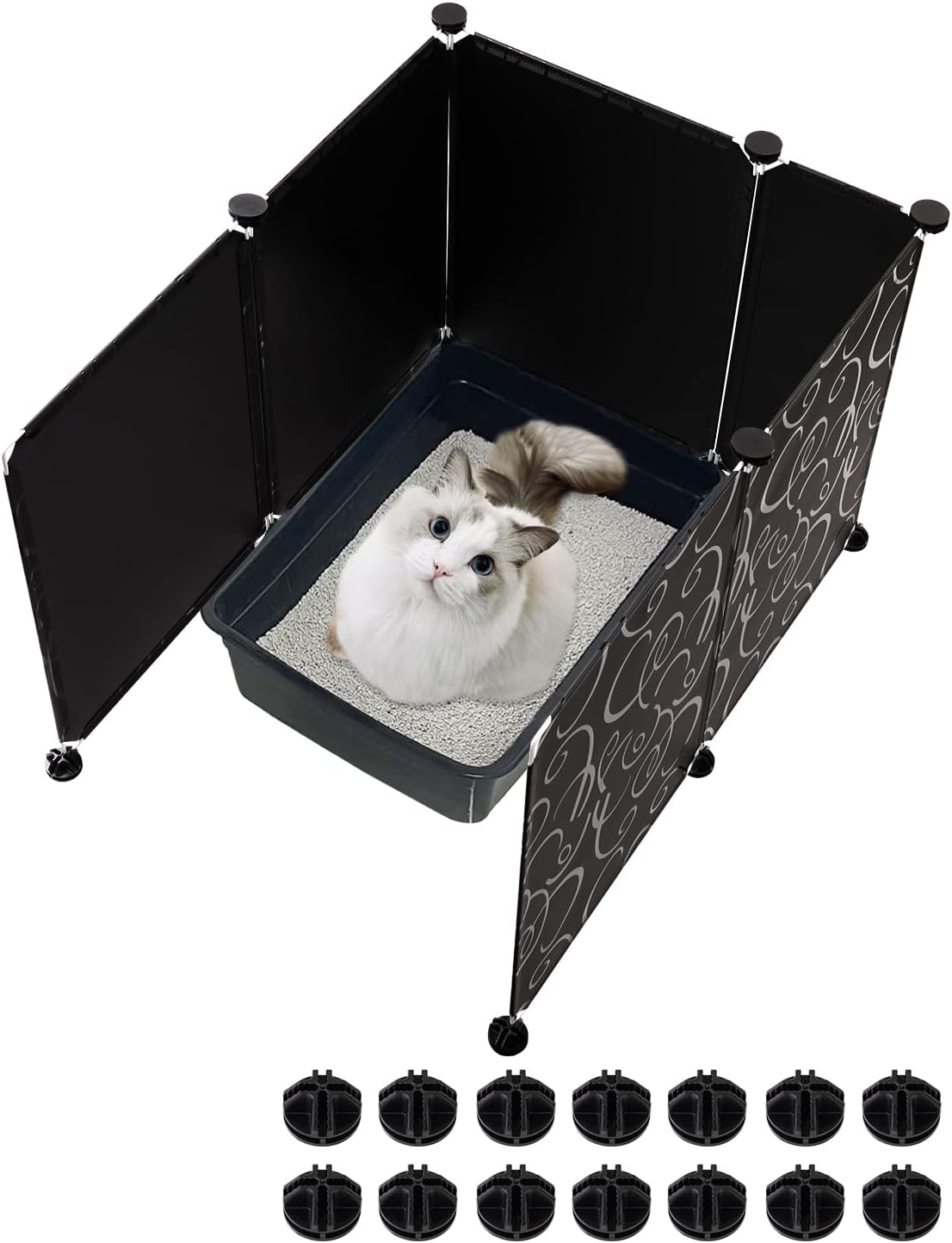 Cat Litter Box Enclosure Splash Guard,27×20 in Extra Large